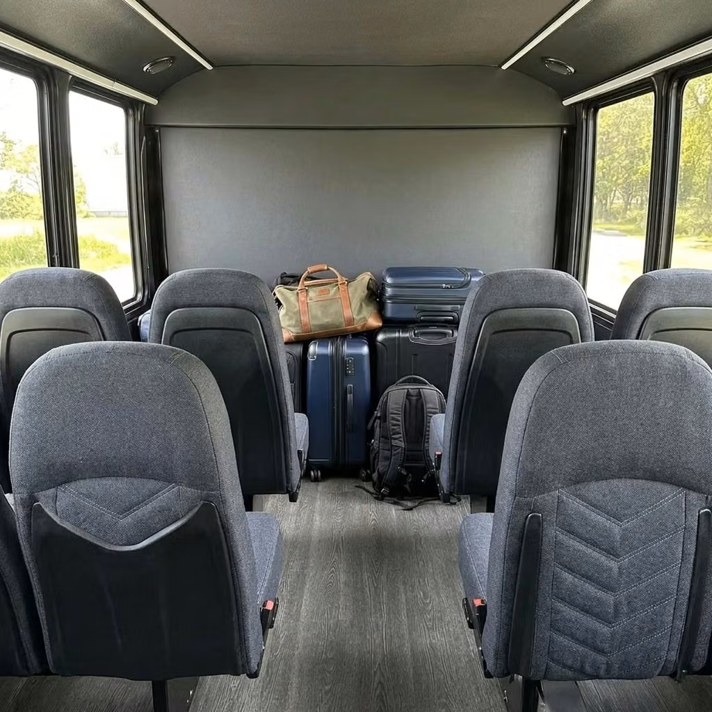 northglenn 25 passenger minibus luggage area
