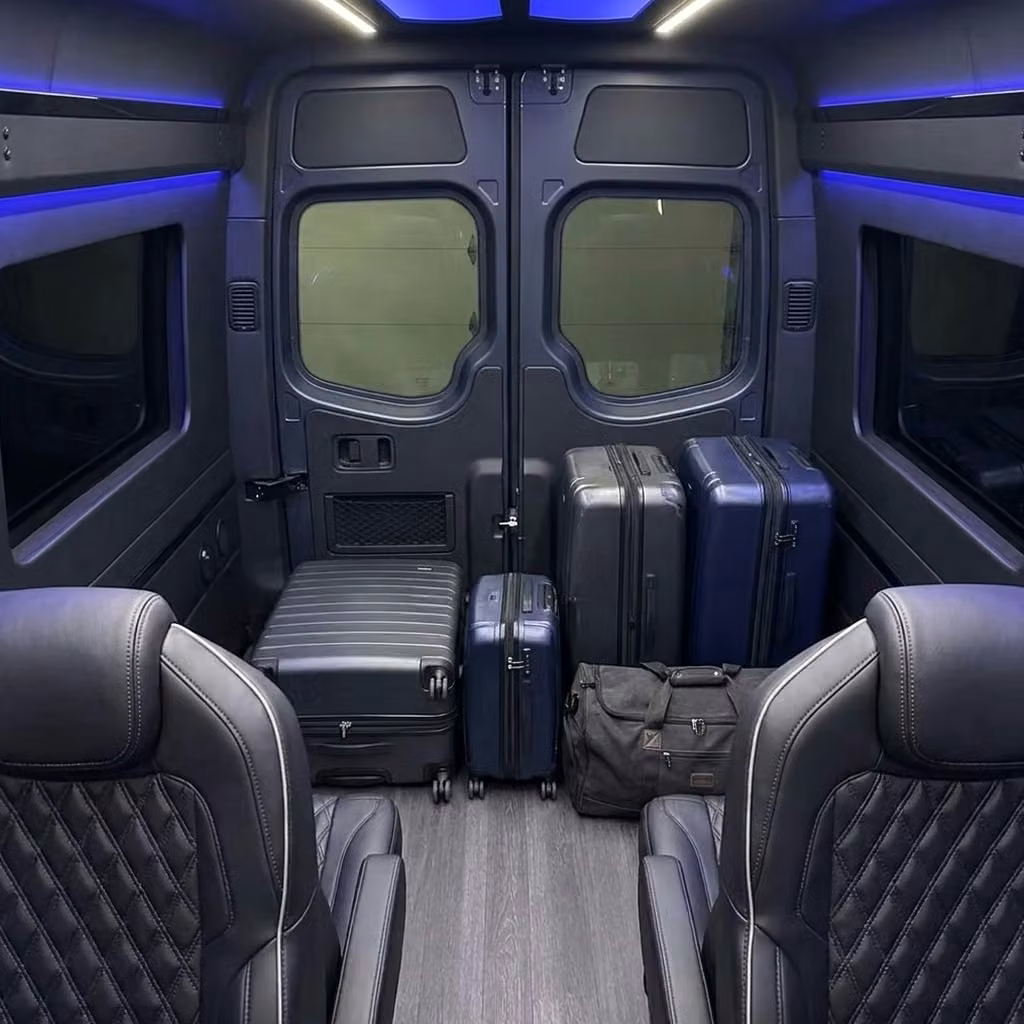 northglenn sprinter van rental with driver luggage area